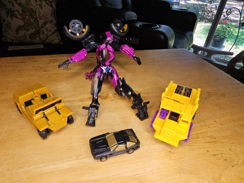 Vintage 1980's G1 Transformers G2 Lot Devastator Blackjack Swindle Arcee Deluxe Cover