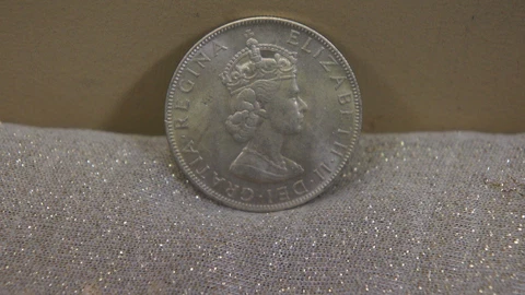 1964 Silver One Bermuda Crown 50% Silver One Crown Coin Lion & Shield (1 EACH) Cover