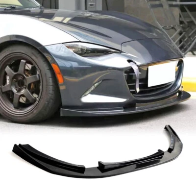 Alerón labial parachoques delantero negro apto para Mazda MX5 Miata ND 2016-2022 sin pintar Foto 1 de 4
