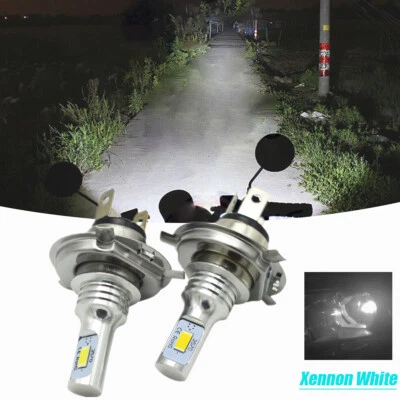 9003 H4 Motorcycle LED Headlights Bulbs High&Low Beam 50W 6000K White Best Ever - Изображение 1 из 4