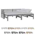 Solid Pinewood Pull-out Day Bed Wooden Sleepover Sofa Bed Multi Colours vidaXL