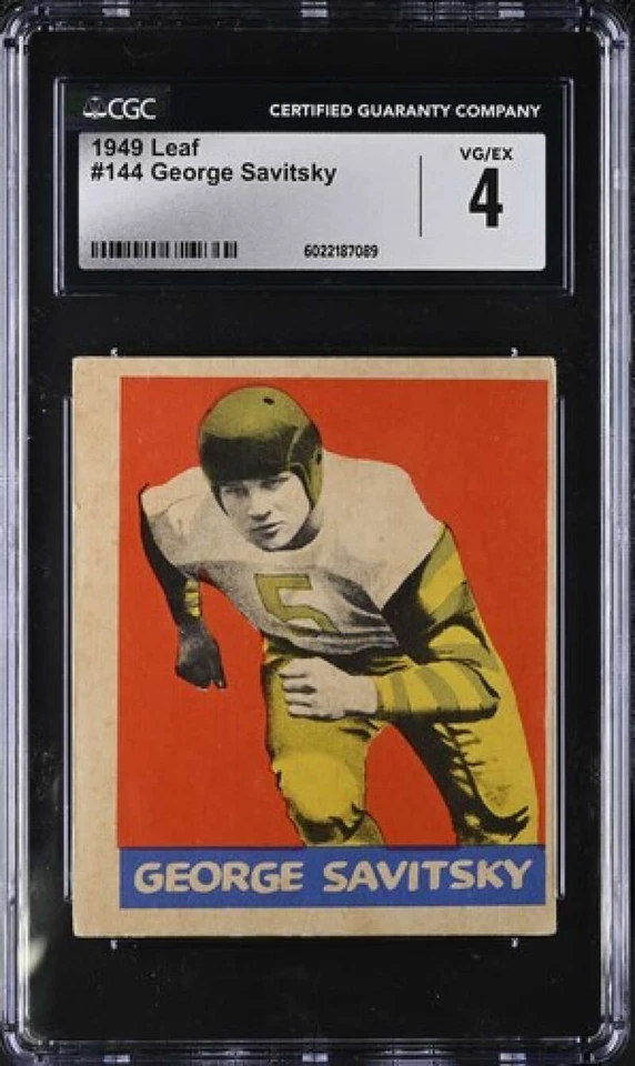 1949 LEAF #144 GEORGE SAVITSKY CGC 4 VG/EX 3003 - Image 1 of 2
