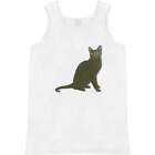 'Sitting Black Cat' Adult Vest / Tank Top (AV020847)