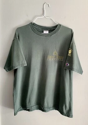 Camiseta Vintage Años 90 Notre Dame Lucha Campeón de Fútbol Irlandés XL Algodón Verde Foto 1 de 4