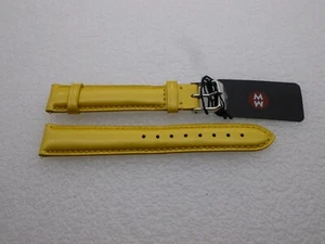 Nuevo reloj genuino Michele 16 mm amarillo patente correa de correa - Imagen 1 de 4