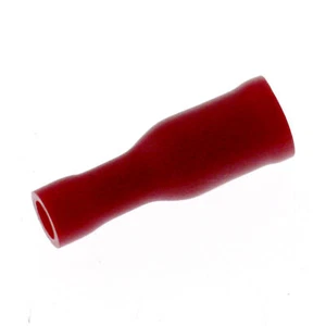 25 Rundsteckhülsen rot 0,5 - 1,5 mm² Stift-Ø: 4- isoliert Kabelschuh - Bild 1 von 2