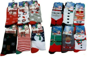Herren Herren Socken Santa Festlich Weihnachten Cotton Rich Neuheit Xmas Socks 2023 - Bild 1 von 1