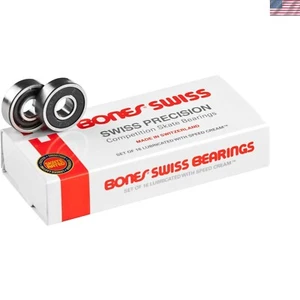 Swiss Skate Bearings 8mm, 16 Pack - Picture 1 of 3