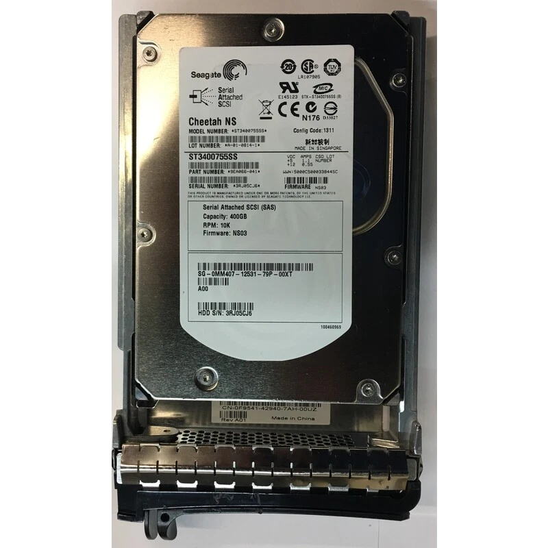 0MM407 - Dell 400GB 10K RPM SAS 3.5" HDD w/ tray - Image 1 of 1