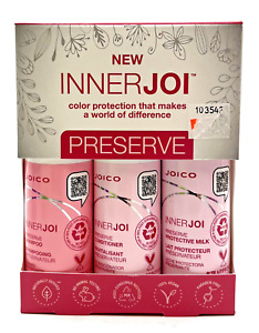 Joico InnerJoi Color Protection Preserve Shampoo/Conditioner/Milk 1.7 oz Each)