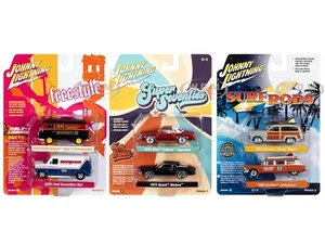JL "2-PACKS" 2023 RELEASE 2, 6 CAR SET B 1/64 MODELS JOHNNY LIGHTNING JLPK022 B - Picture 1 of 8