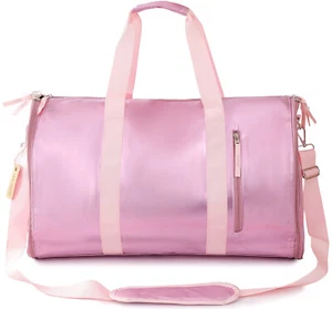 Borsa borsa da viaggio bag fitness borsa sportiva allenamento metallizzata bagaglio glitter - Foto 1 di 12