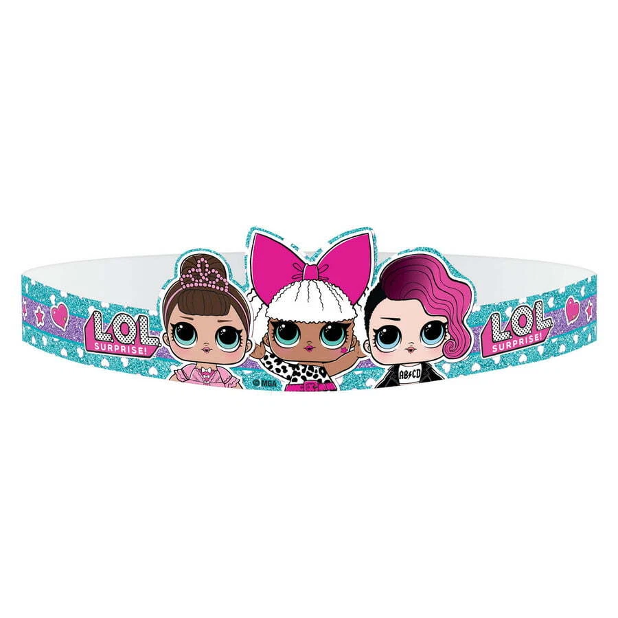 LOL Surprise Doll Toy Cute Girls Kids Birthday Party Favor Paper Tiaras - Image 1 of 1