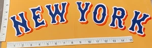RARE OFFICIAL NEW YORK METS MLB BASEBALL 3" EMBROIDERED CREST HOME PATCH SET - Picture 1 of 1