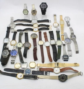 30 x Vintage Gents Quartz Wristwatches Inc. Pulsar, Lorus, Seiko, Swatch, etc. - Picture 1 of 21