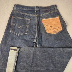 Levis 501 Jeans Mens 32x32 Blue Redline Selvedge Denim Button Fly Made in USA - Picture 1 of 12
