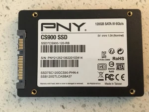 PNY CS900 SSD 120GB SATA III 6Gb/s Solid State Drive SSD7CS900-120-RB - Afbeelding 1 van 2