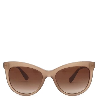 Очки солнцезащитные MIU MIU форма бабочки 54□19 пластиковые розовые бежевые золотисто-металлические Br - Изображение 1 из 4