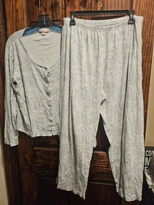 Victoria's Secret Size Large Floral 3 Piece Matching Pajama Set Spaghetti Strap - Picture 1 of 5