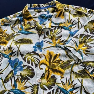 Tommy Bahama XL Artist Series 2021 Hawaiian Shirt Tropical Floral Camp - Picture 1 of 12