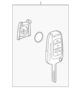 Genuine GM Folding Key with 5 Button Transmitter and Bowtie Logo 23335584 - Picture 1 of 3