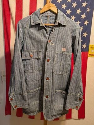 Warehouse Hickory Denim Jacket Men size 36 used vintage rugged blue SB - Image 1 of 4