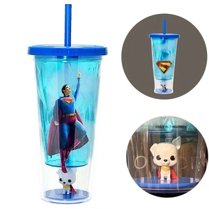 Superman 2025 Double Wall Cup with Krypto 16oz Movie DC Exclusive Gift Tumbler - Picture 1 of 10