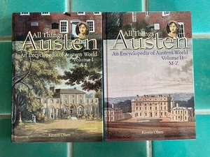 ALL THINGS AUSTEN An Encyclopedia of Austen's World v I, II HC ex-library Olsen - Picture 1 of 11