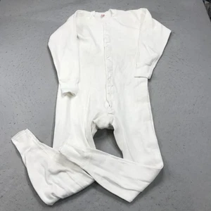VINTAGE Hanes Union Anzug Herren 44 extra schwer 100% Baumwolle lange Unterwäsche - Bild 1 von 9