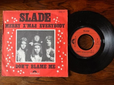 SLADE - MERRY XMAS EVERYBODY - 7" SINGLE - CHRISTMAS 1973 - FRENCH PRESSING - Image 1 of 2