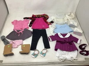 American Girl Doll Clothes Lot of 17 pieces 4 outfits Skirts Pants Dress 18” OG - Picture 1 of 10