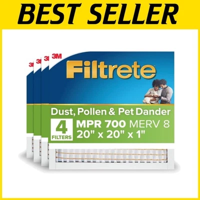 North America's Trusted 20x20x1 MPR 700 Air Filter - 4-Pack for Optimal Airflow - Image 1 of 4