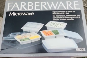 Farberware Microwave Freeze N Serve Set, 8 Piece, New In Box, Vintage - Picture 1 of 5