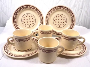 Braun Oxford 7,5" Brot/Dessertteller 6821 mit Kaffeetassen Brasilien - Bild 1 von 10