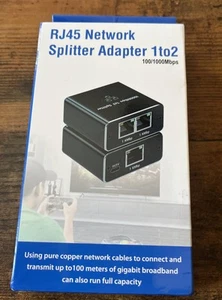 RJ45 Network Ethernet Splitter Adapter 1 to 4 100/1000Mbps - Picture 1 of 3