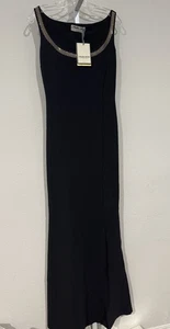 Chiara Boni La Petite Robe Sleeveless Embellished Long Gown Dress Black 46 $1090 - Picture 1 of 14