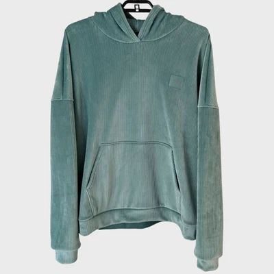 Sudadera con capucha Alo Yoga Velour Baller azul agave para mujer talla XL de gran tamaño peso pesado Foto 1 de 4