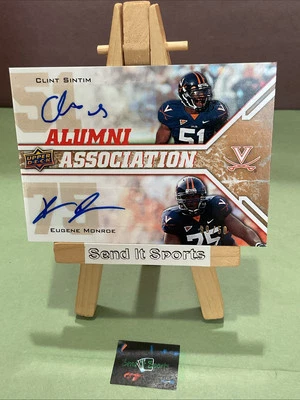Eugene Monroe/Sintim 2009 UD Draft Alumni Association AUTO Virginia Cavalier /50 - Image 1 of 2