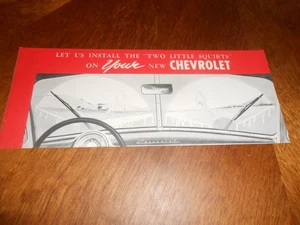 1950 CHEVROLET ORIGINAL BROCHURE / WINDSHIELD WASHER OPTION / CHEVY PROMO - Picture 1 of 2