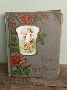 Antique POSTCARD Album With 65 Antique Postcards~Valentine, Christmas, Easter + - Picture 1 of 13