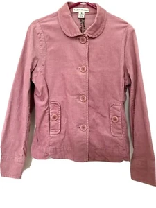 Bamboo Traders Womens M Pink Corduroy Button Up Cottage Core Jacket Side Pockets - Picture 1 of 6