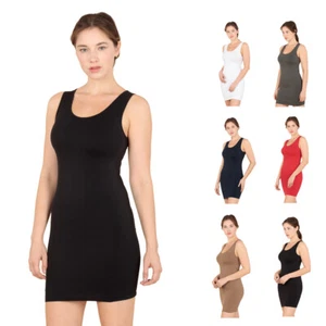 Vestido sin mangas largo para mujer Top sin costuras calidad nailon spandex alta calidad elástico - Imagen 1 de 9