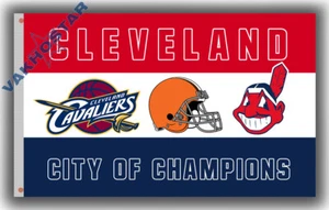 Cleveland City Of Champions Flag 90x150cm 3x5ft Outdoor Living best banner - Picture 1 of 7