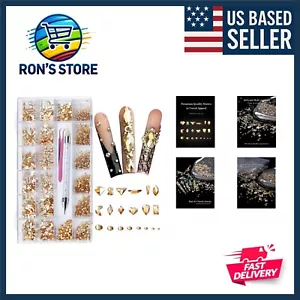 Rhinestones for Nails, 6080Pcs Nail Art Crystals, Mix Sizes Picking Pen and T... - Picture 1 of 9
