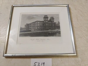 ANTIQUE PRINT OF MASSACHUSETTS MILLS AND FACTORIES PACIFIC MILLS LAWRENCE - Picture 1 of 6
