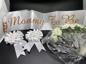 Mommy To Be Haarteil Bänder/Schärpe/Blumen - Bild 1 von 3