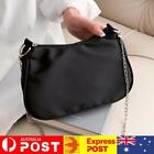 Women Fashion Hobo Bag Simple Chain Versatile Armpit Bag For Gift (black)