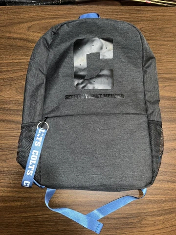 Indianapolis COLTS 2022 Season Ticket Holder BACKPACK Mesh Pockets BRAND NEW Cover