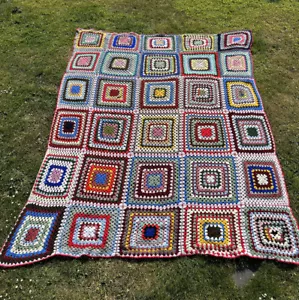 Large Handmade Crocheted Granny Square Blanket Approx 2.7x2.2 Meters.. - Picture 1 of 12