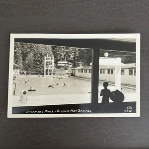RPPC Postcard Olympic Hot Springs Poole (pool) National Park Ellis photo #4302 - Picture 1 of 3